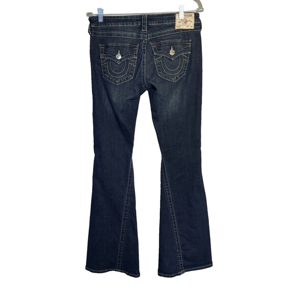 True Religion Women's Jean Pants Joey Flare Jeans Low-Rise Size 28 (32 Waist) - Picture 2 of 13